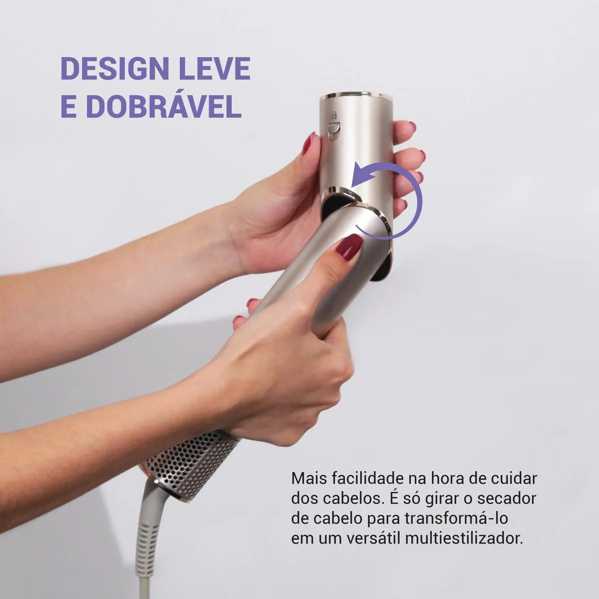 Secador de Cabelos 4 em 1 Dobrável Motor BLDC PSC3500