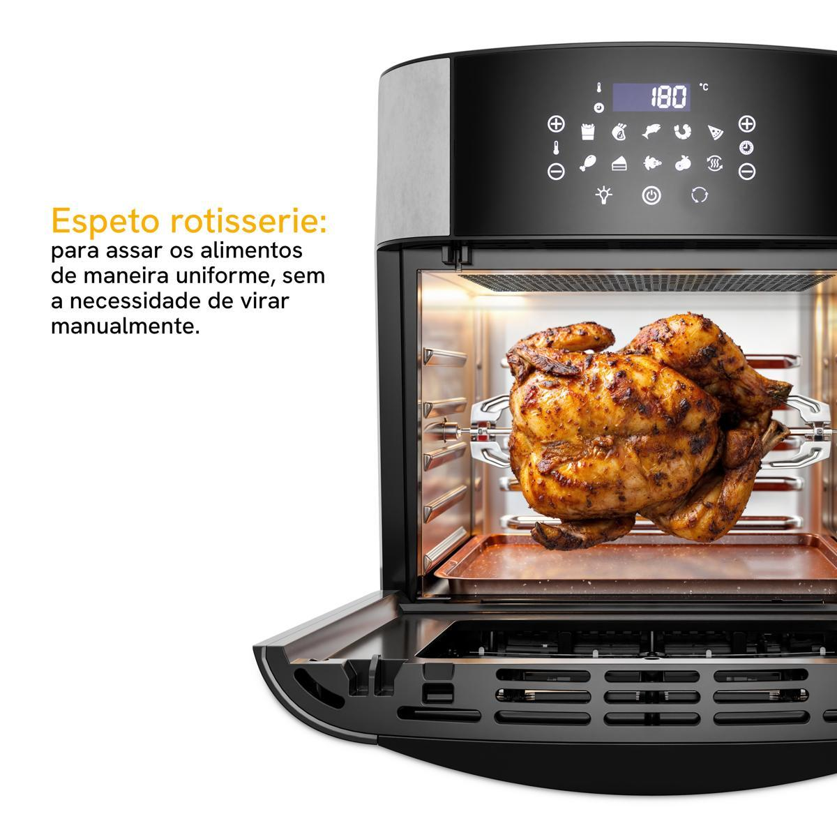 Air Fryer Kitchen Art 16L 4 em 1 com Espeto Rotisserie KAF16A