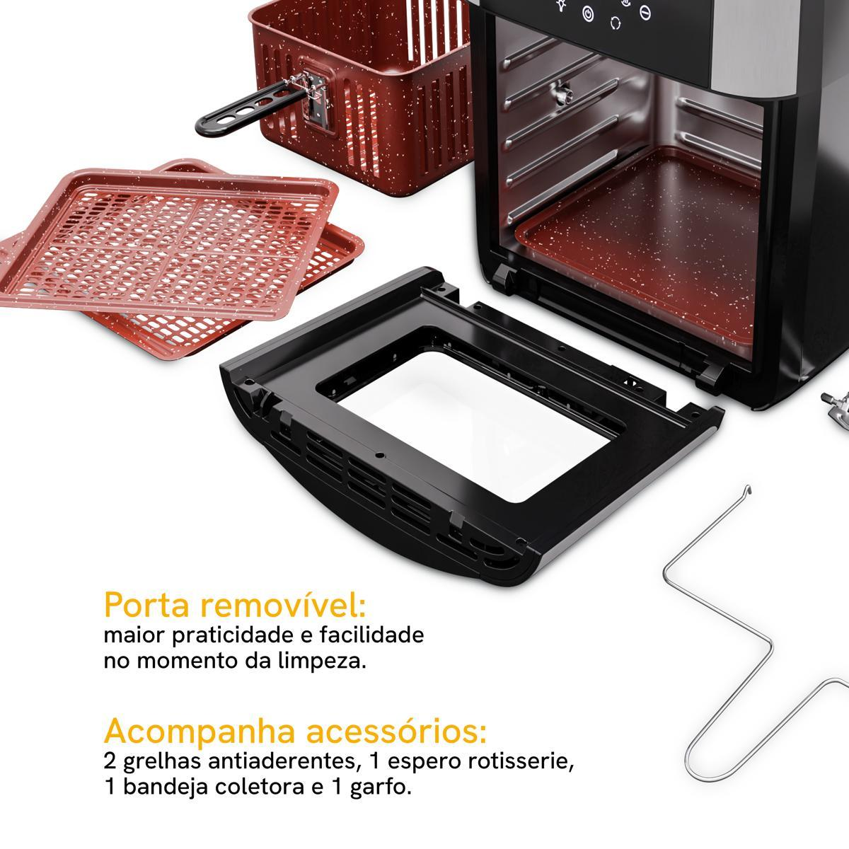 Air Fryer Kitchen Art 16L 4 em 1 com Espeto Rotisserie KAF16A