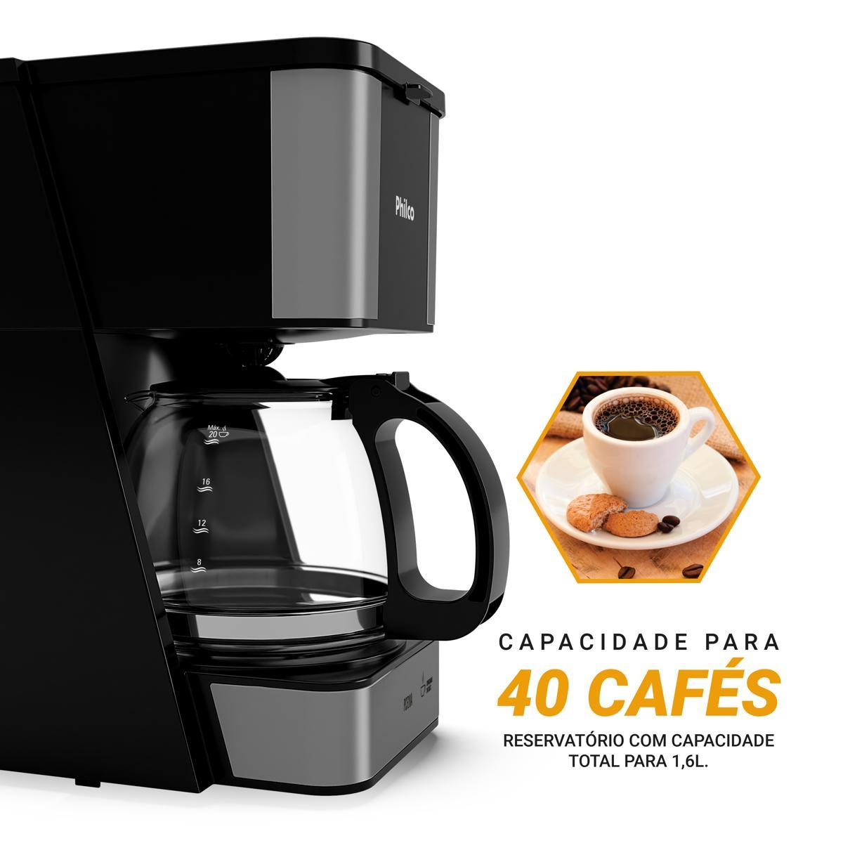 Cafeteira Philco PCF40A 40 Cafezinhos 1,5L 950W