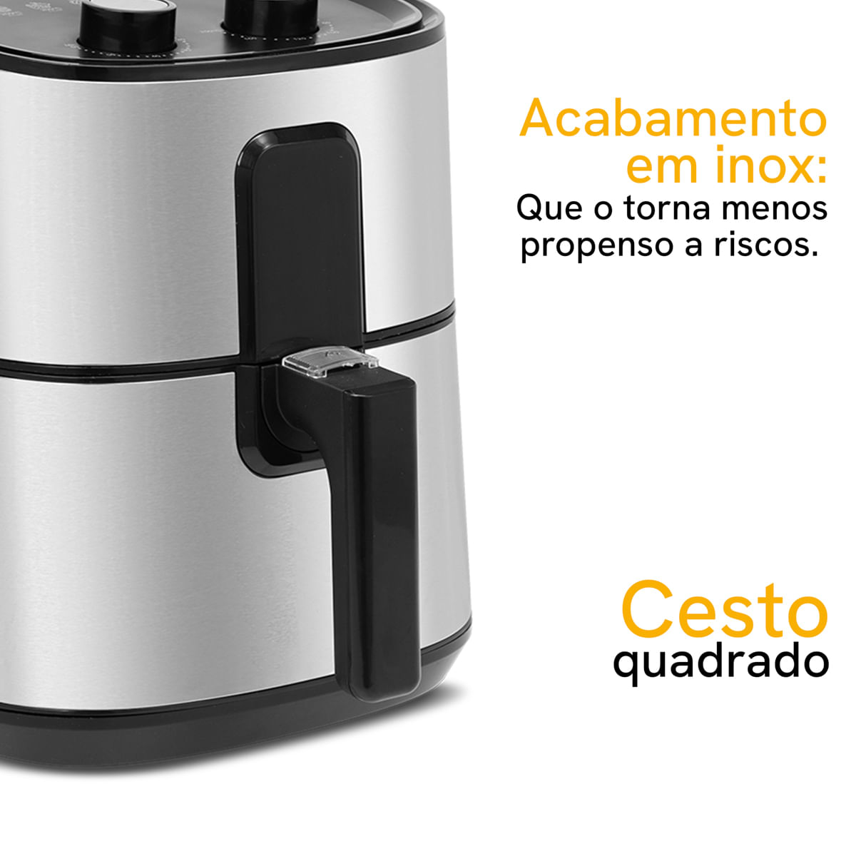 Air Fryer Kitchen Art 4,3L 1500W Cesto Quadrado KFR01
