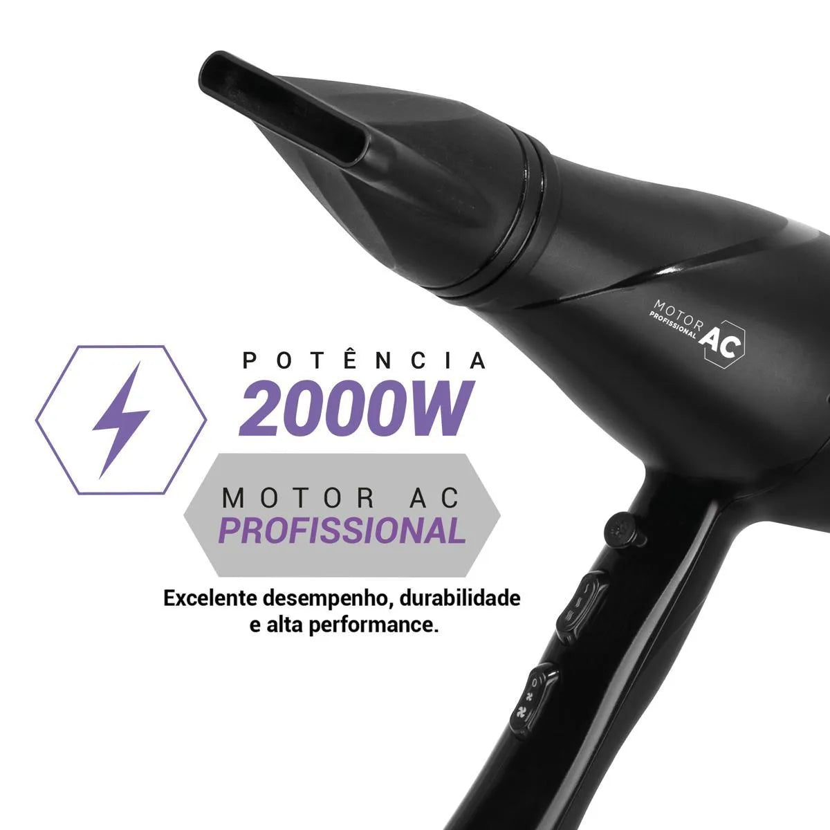 Secador de Cabelo 2000W Motor Profissional PSC3050