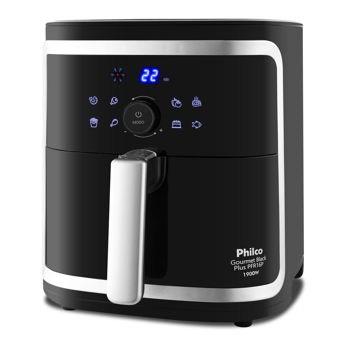 Air Fryer Philco PFR16P Gourmet Black Plus 1900W