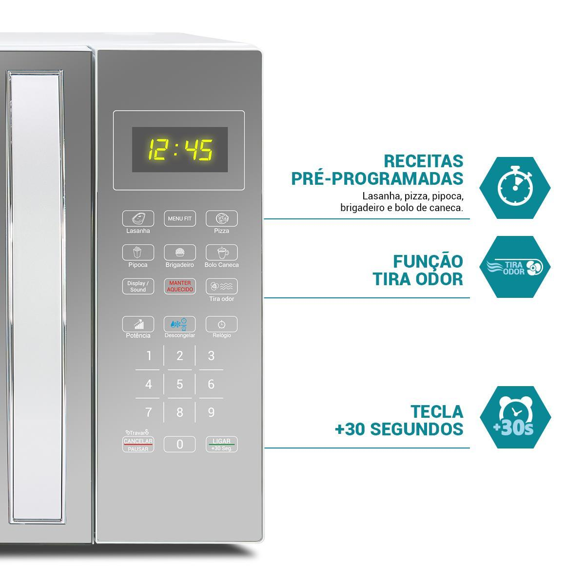 Micro-ondas 33L Philco Limpa Fácil PMO38E 1400W