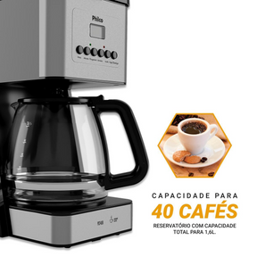 Cafeteira Philco 40 cafezinhos 1000W Painel Digital PCF40B