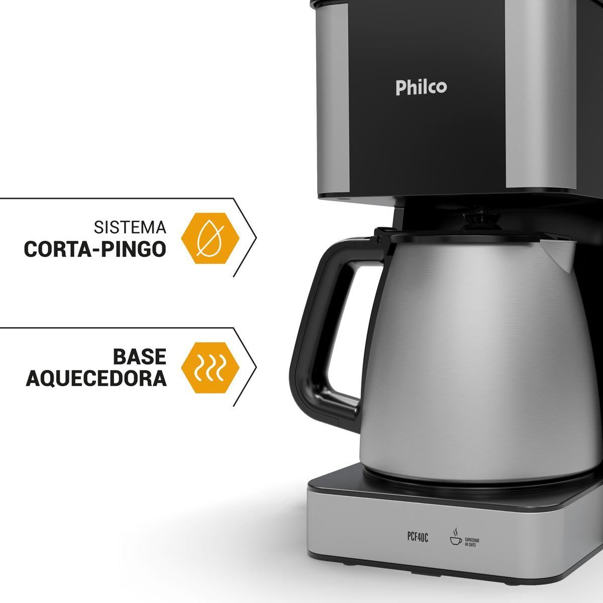 Cafeteira Philco PCF40C Inox 40 Cafezinhos 1,6L 950W