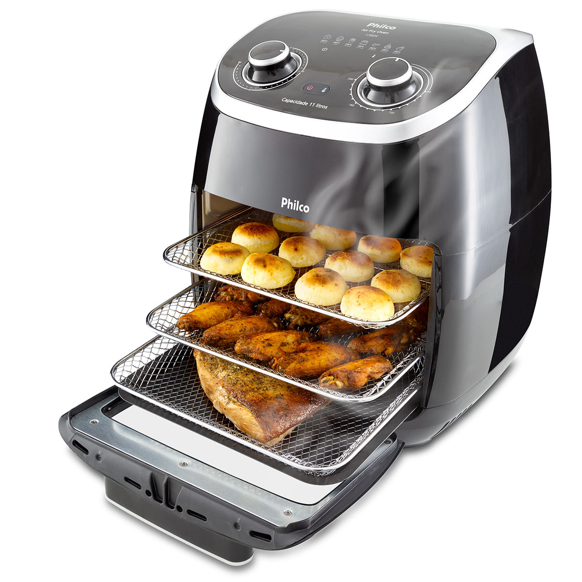 Air Fryer Oven Philco 11L 1700W 2 em 1 PFR2000P