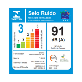 Liquidificador Philco PH900 Vermelho 1200W