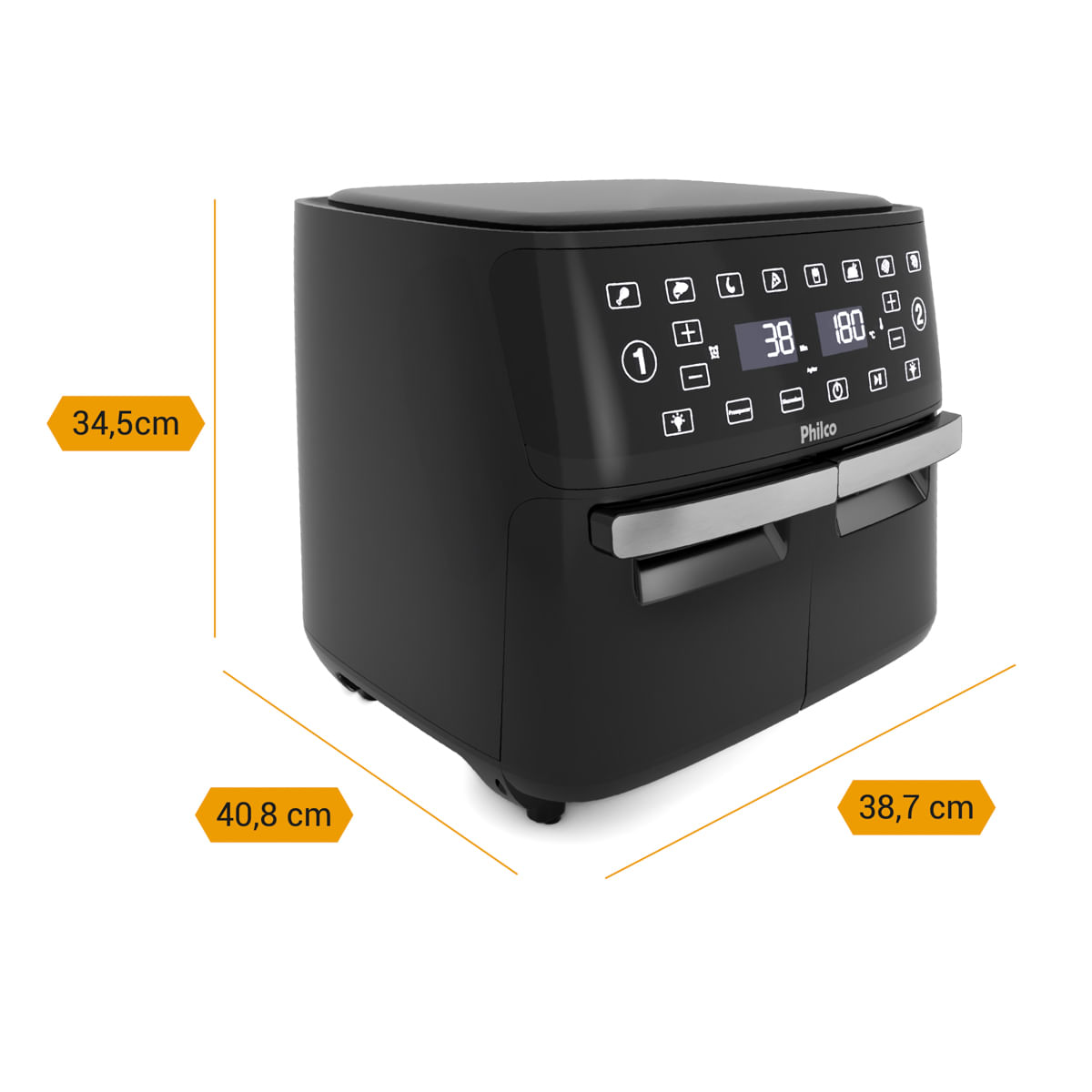 Air Fryer Philco 14L 4 em 1 Painel Digital PAF14A